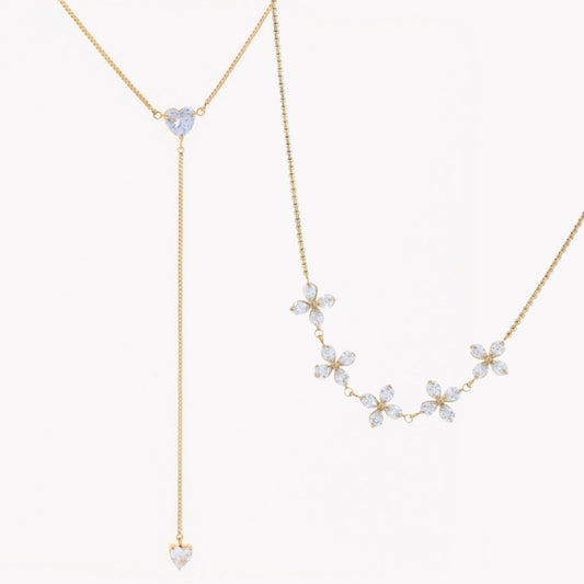 CONJUNTO | Colar Flawless + Colar Shine (Aço Inoxidável)