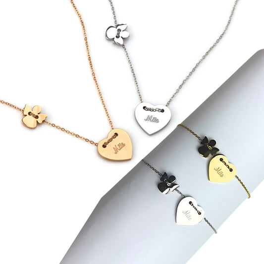 CONJUNTO | Colar + Pulseira Malala (Aço Inox)