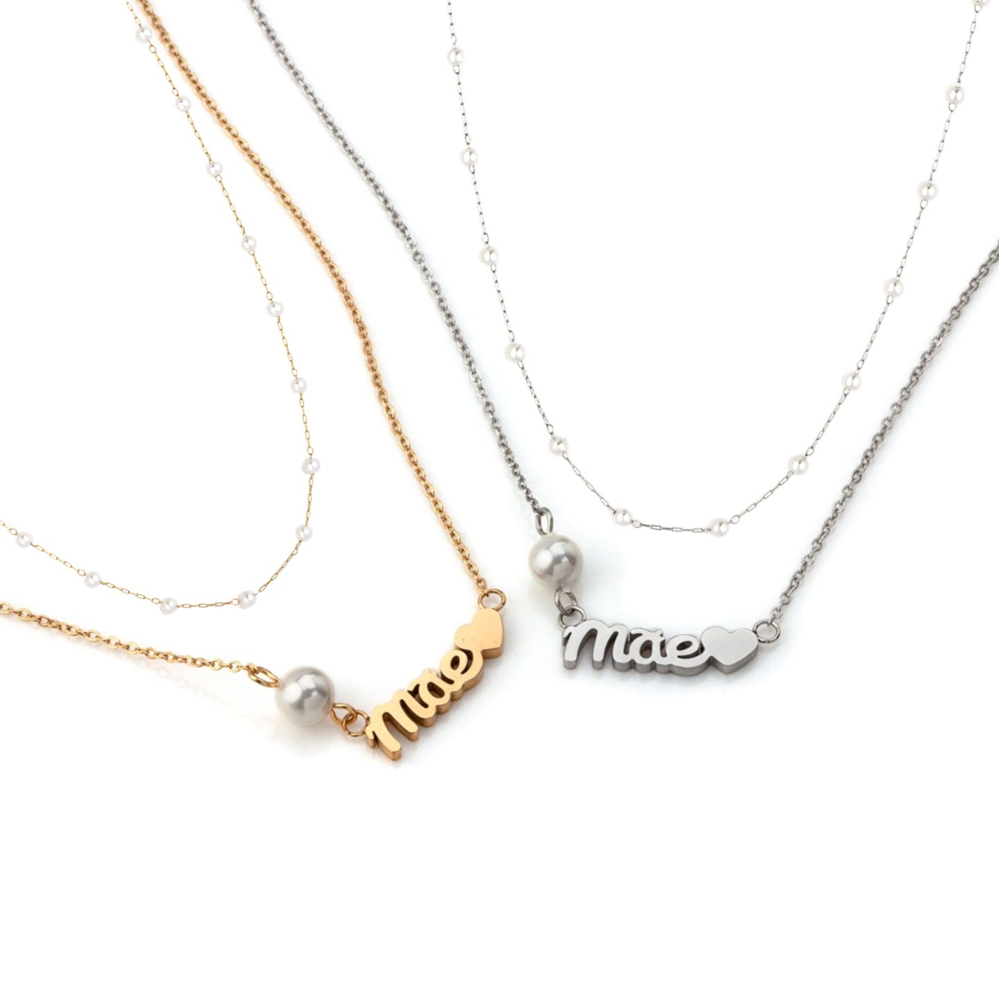 CONJUNTO DIA DA MÃE | Colar Laura + Colar Frida (Aço Inox) - OFERTA CAIXA PRESENTE