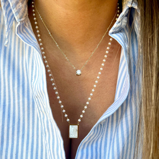 CONJUNTO | Colar CHRIS e Colar LUZ em Aço Inoxidável Dourado