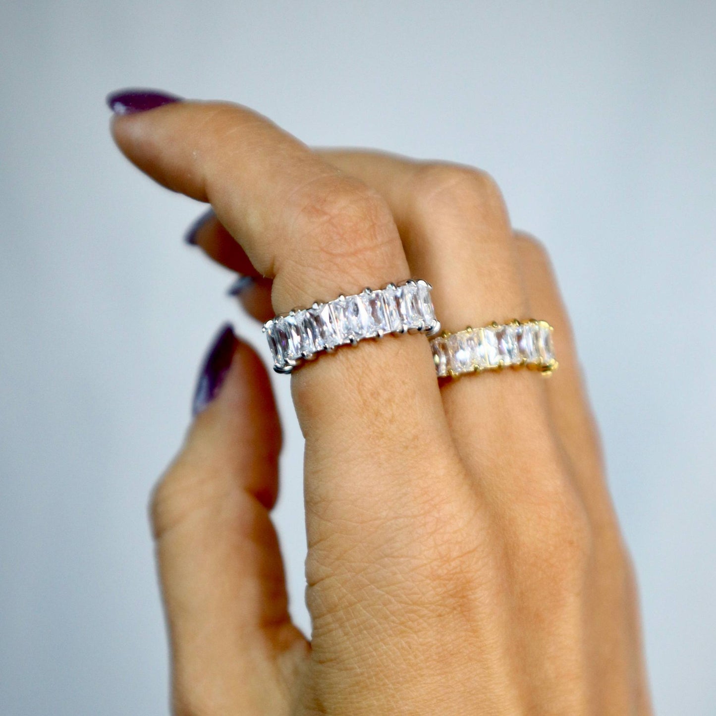 CRYSTAL II | Anel em Aço Inoxidável e Zircônias