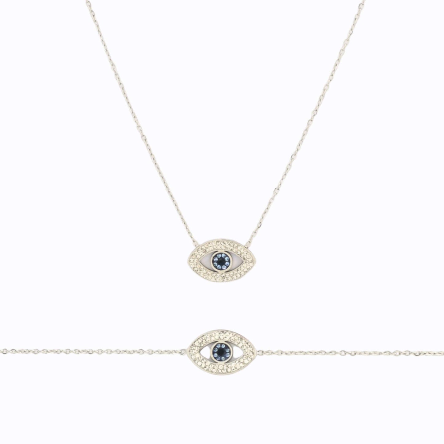 CONJUNTO | Colar + Pulseira  EVIL EYE (Aço Inoxidável)