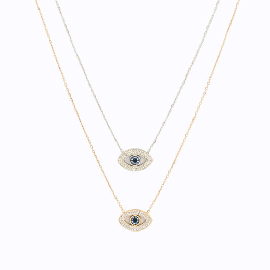 EVIL EYE | Colar com Olho Turco em Zircônias e Aço Inoxidável