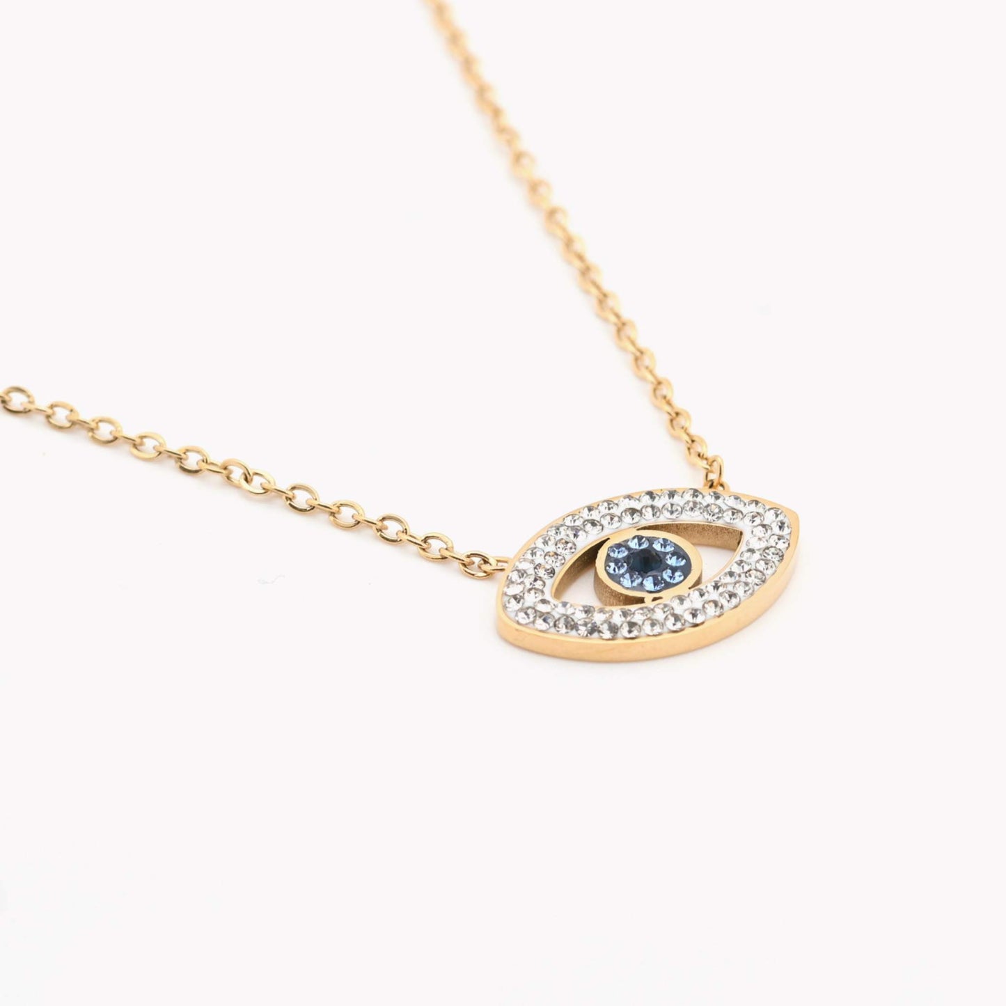 EVIL EYE | Colar com Olho Turco em Zircônias e Aço Inoxidável