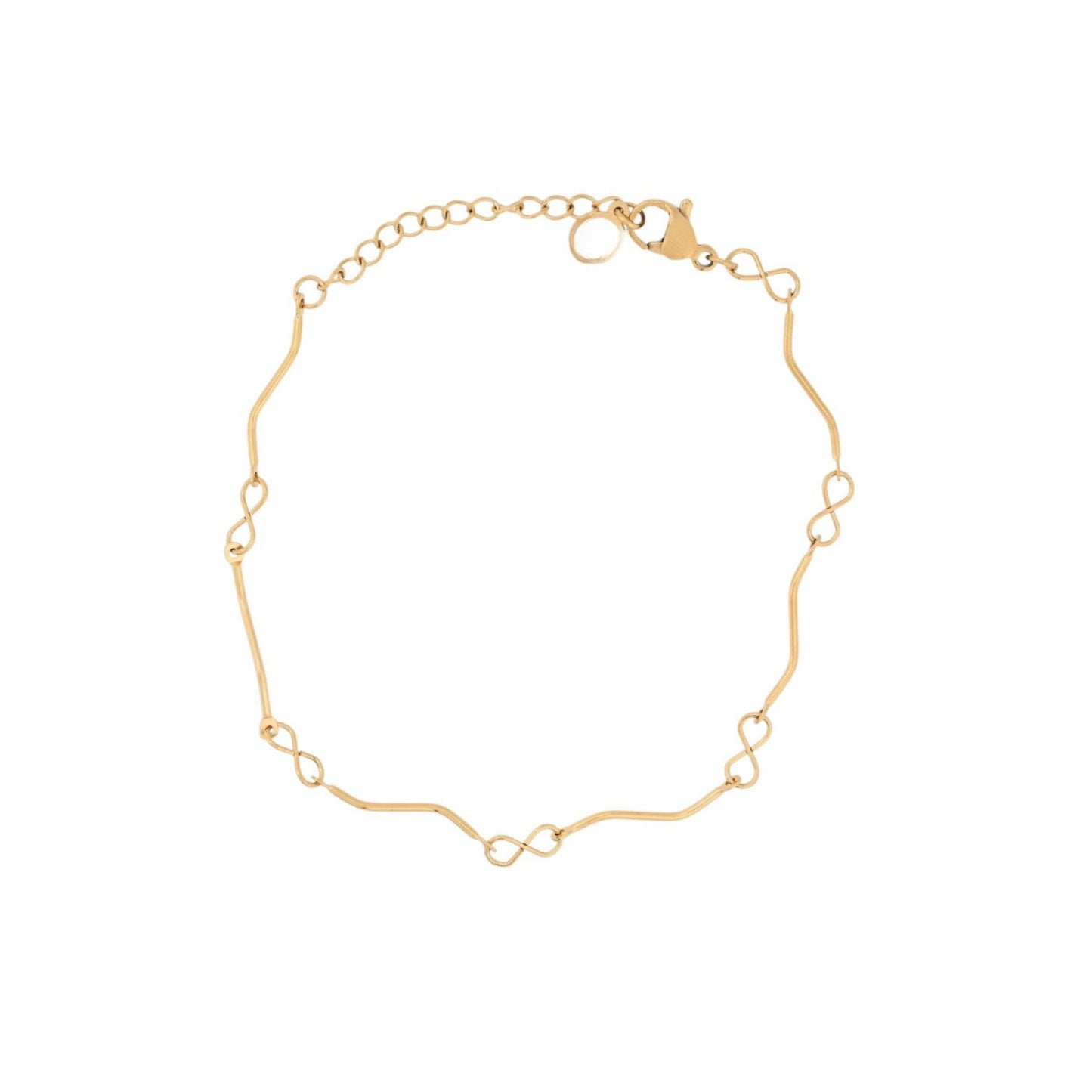 INFINITO | Pulseira Irregular com Símbolos de Infinito em Aço Inoxidável