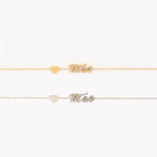 JULIANA I | Pulseira Mãe em Aço Inoxidável e Zircônias