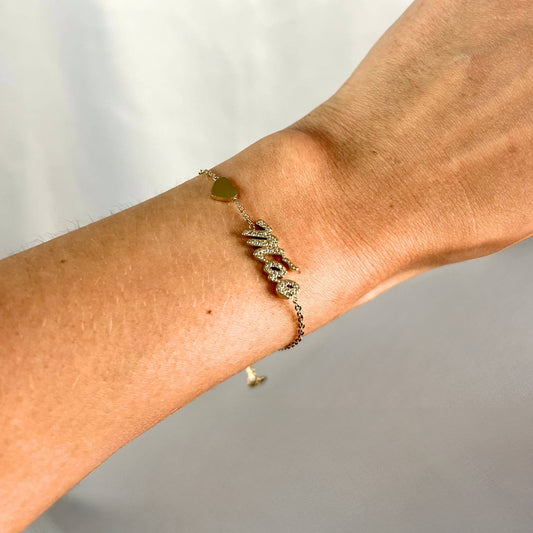 JULIANA I | Pulseira Mãe em Aço Inoxidável e Zircônias