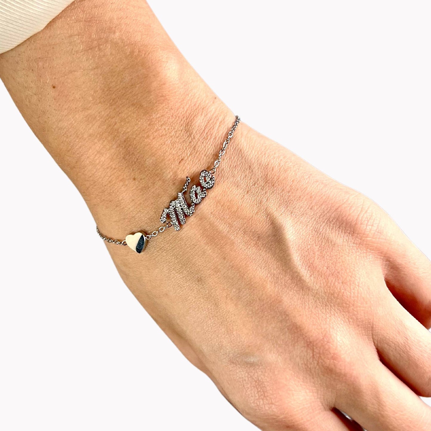 JULIANA I | Pulseira Mãe em Aço Inoxidável e Zircônias
