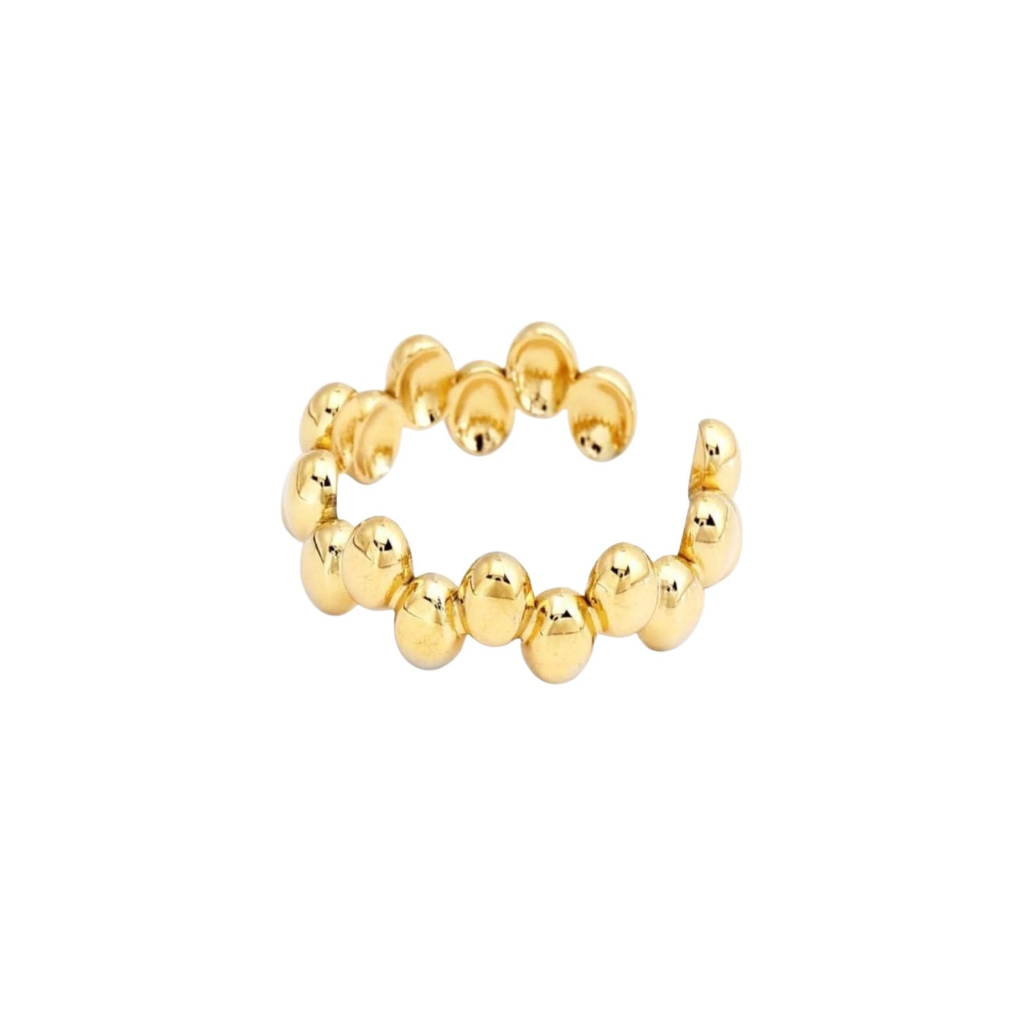 LALA | Anel em Aço Inoxidável Dourado Ajustável