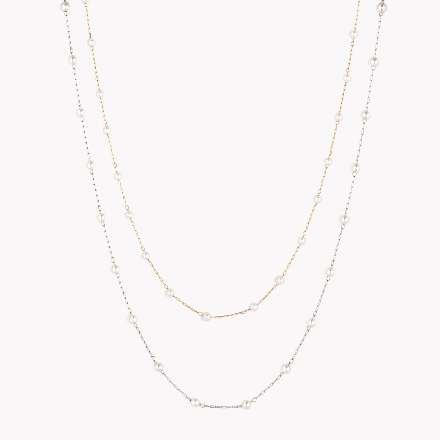 LAURA II | Colar tipo Chocker em Pérolas e Aço Inoxidável
