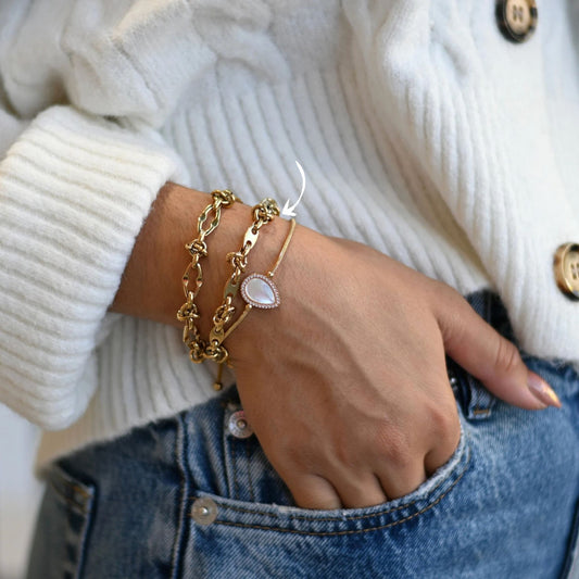 LINE | Pulseira Básica com Nós em Aço Inox