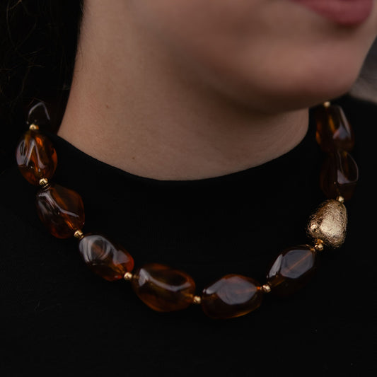 NANCY | Colar em Acrílico com Acessórios em Aço Inox