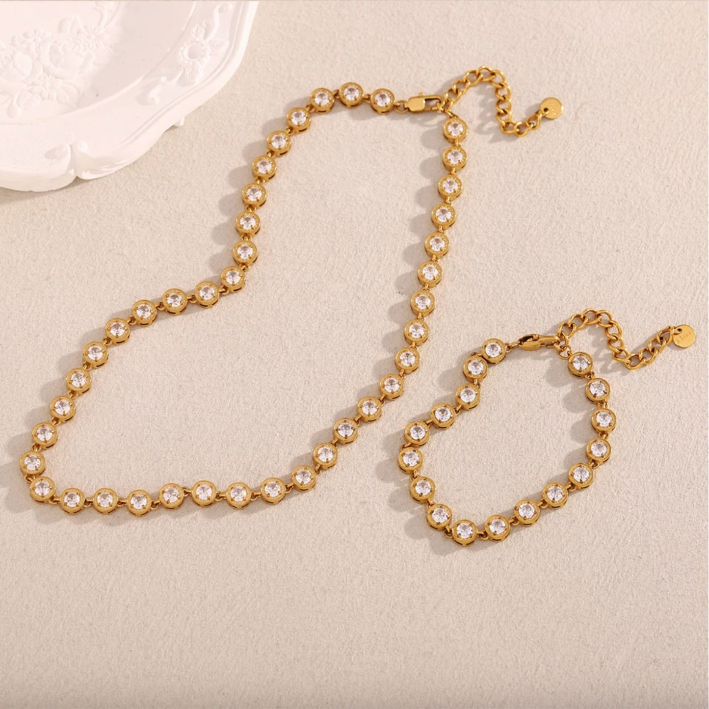 RIVIERA II | Pulseira Estilo Riviera com Zircônias em Aço Inoxidável