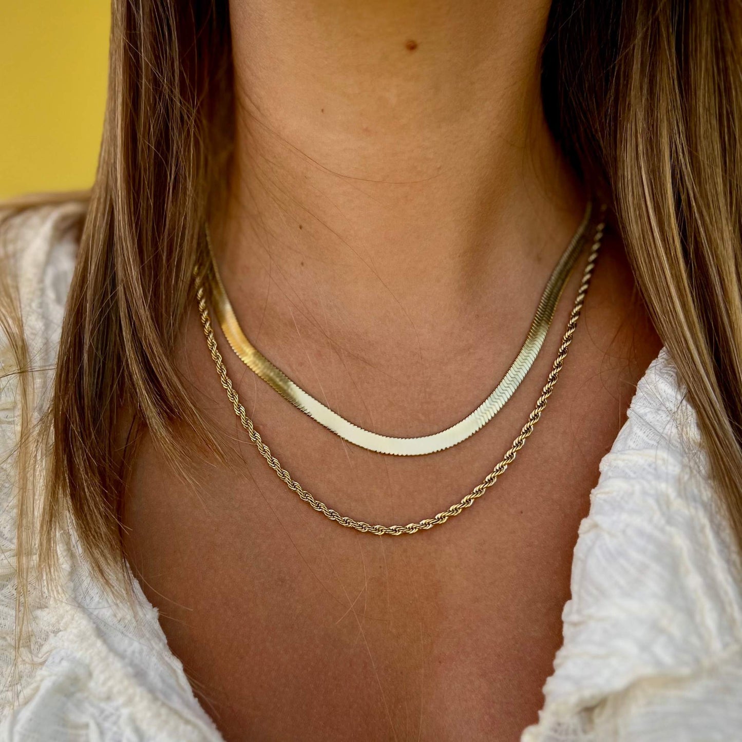 CONJUNTO | Gargantilha Snake + Colar Stella II (Aço Inoxidável)