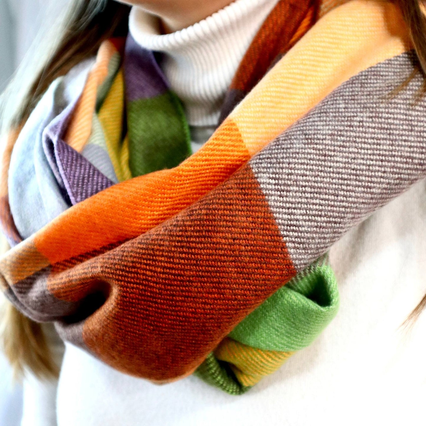 Multicolored Checkered Scarf