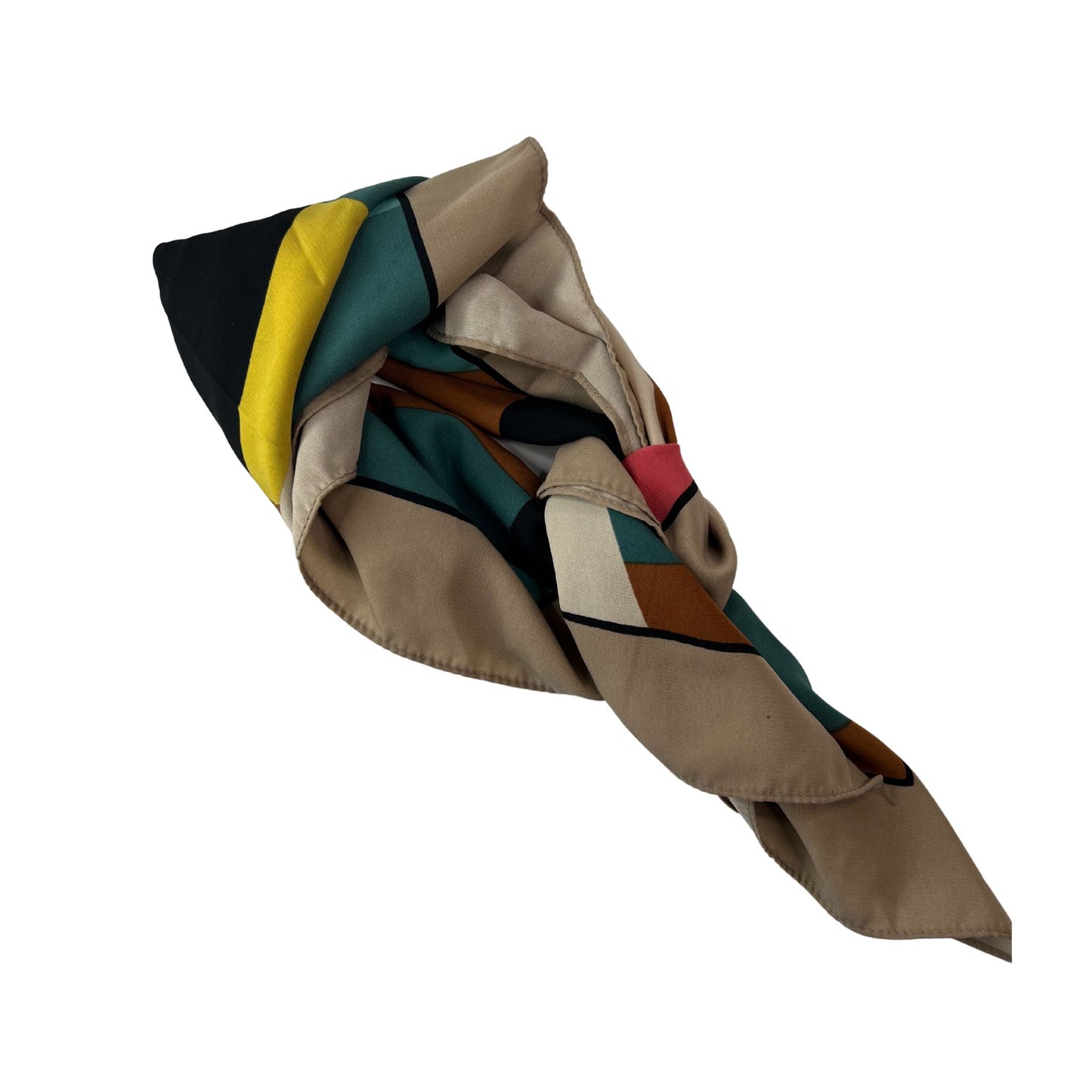 multicolor satin scarf