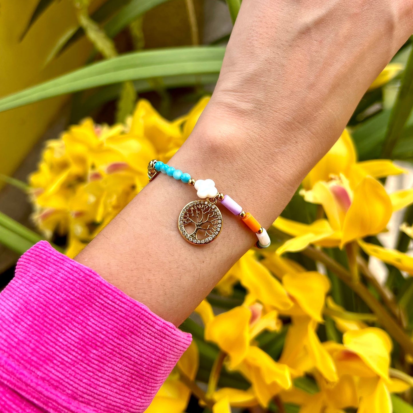tree of life beads bracelets | Steel