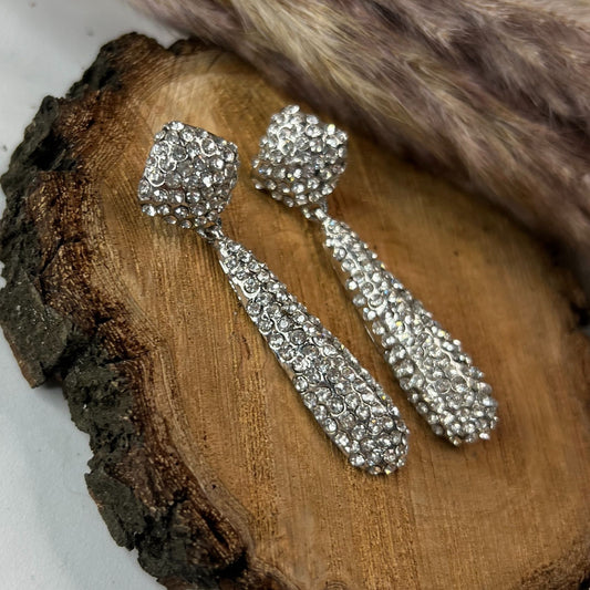 Pendientes de fiesta con circonitas