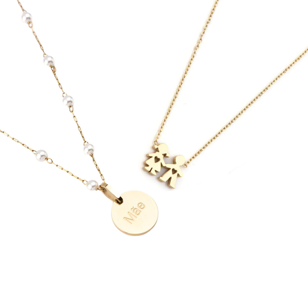 CONJUNTO | Colar Meninos + Colar Simone (Aço Inox)