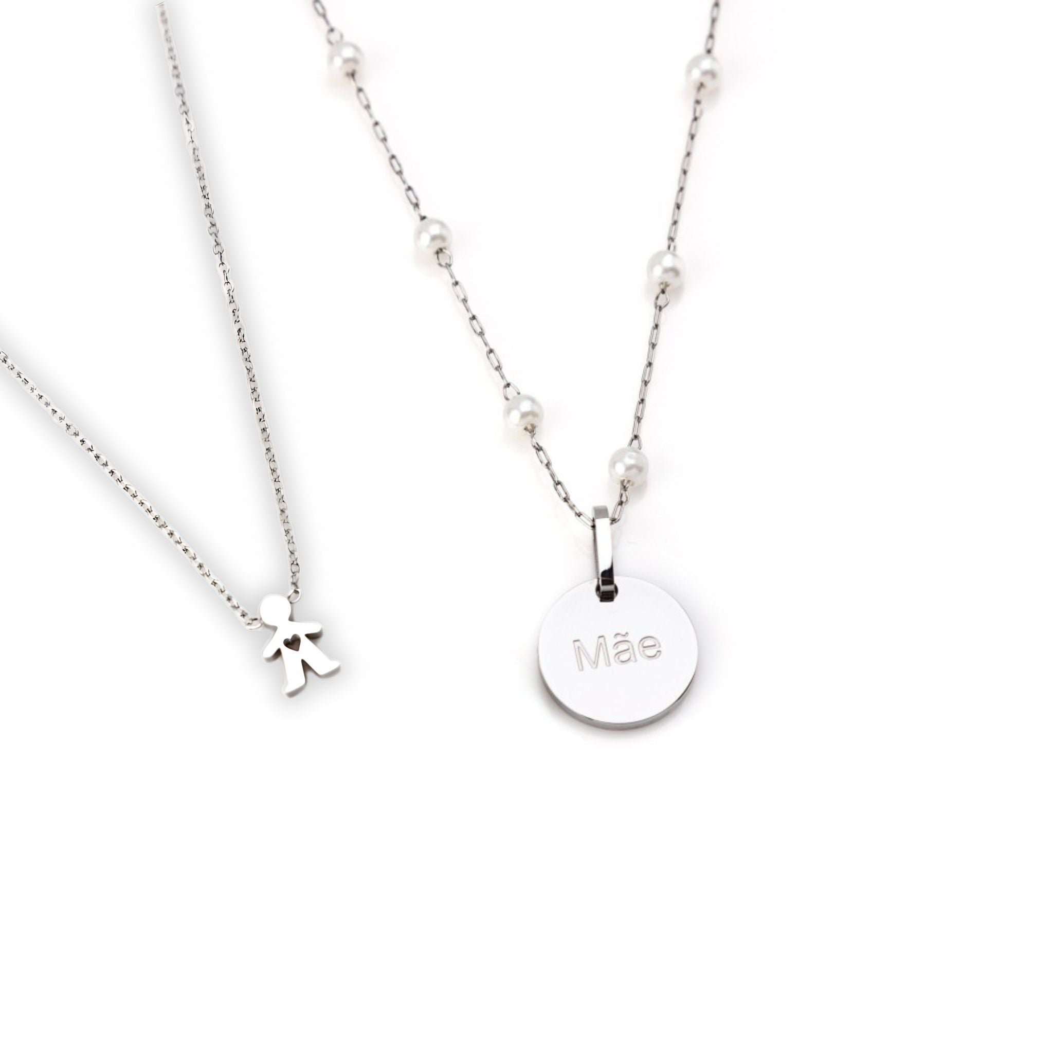 CONJUNTO | Colar Meninos + Colar Simone (Aço Inox)