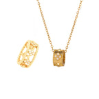 CONJUNTO | Colar Clover + Anel Trevo (Aço Inox)