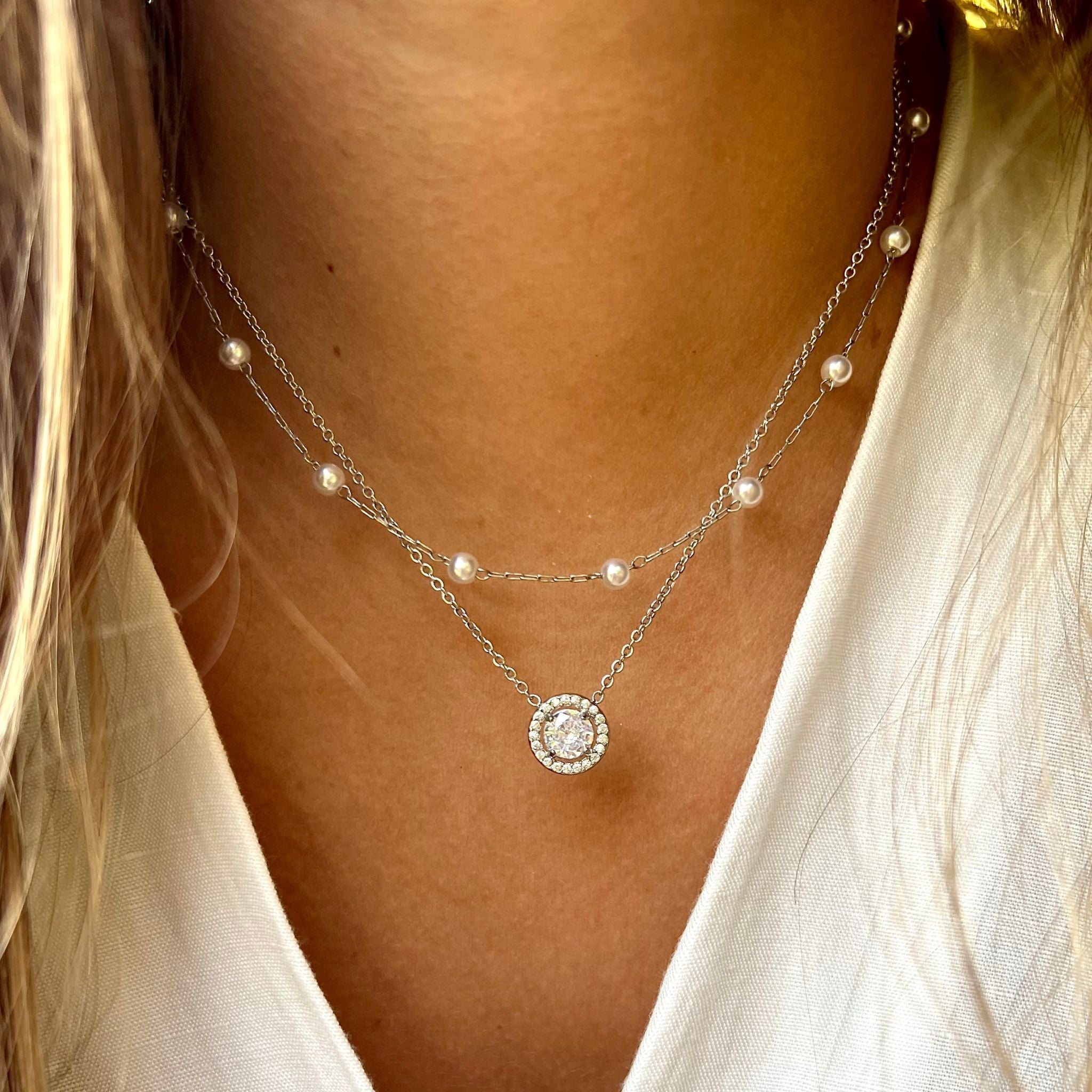 CONJUNTO | Colar Laura + Colar Mariana I  (Aço Inoxidável)