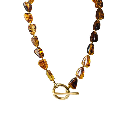 LIMA II | Colar em Acrílico e Aço Inox com Fecho T Frontal