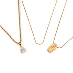 CONJUNTO | Colar Tie I + Colar Christian + Colar Yasmin (Aço Inoxidável)