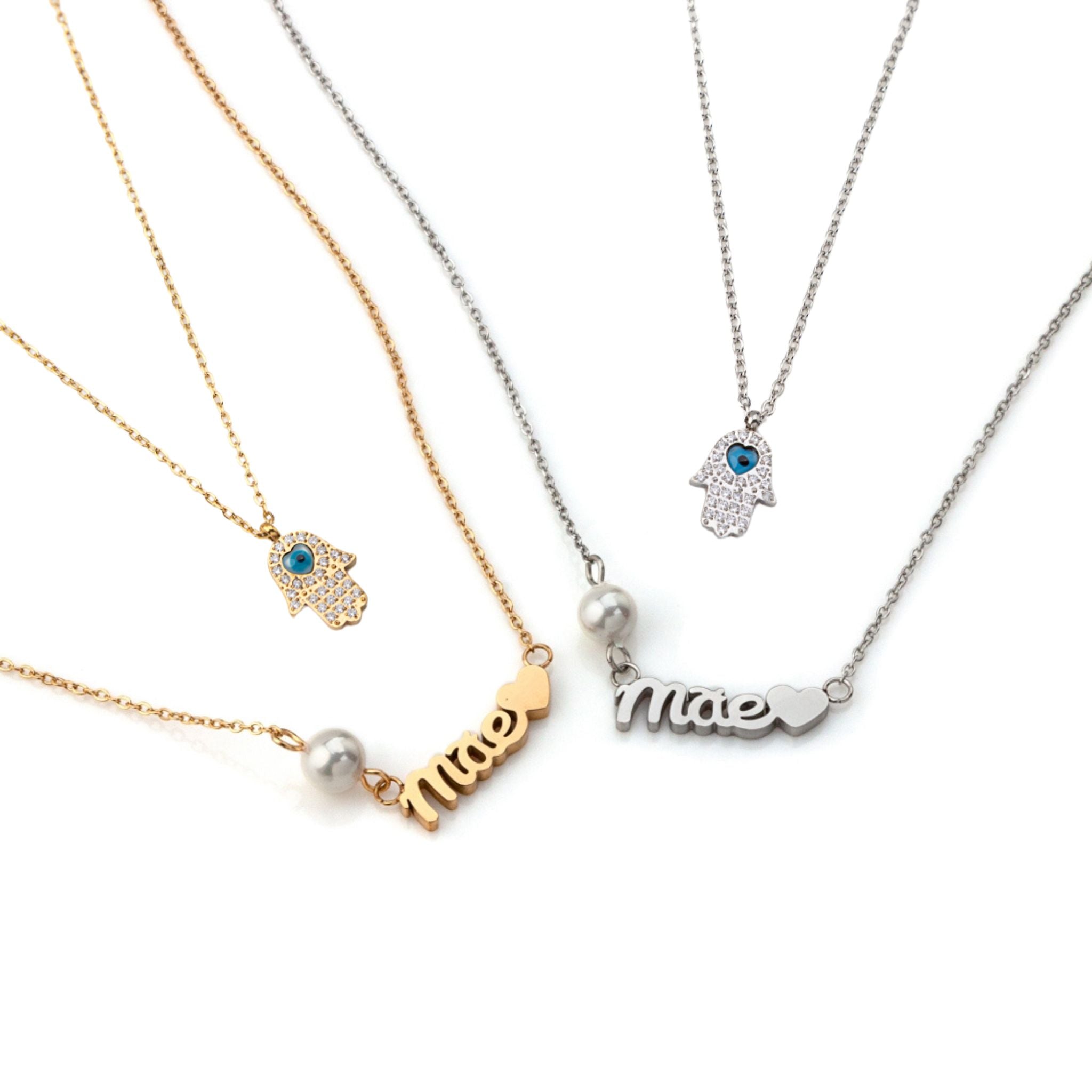 CONJUNTO | Colar Hamsa + Colar Frida (Aço Inox)