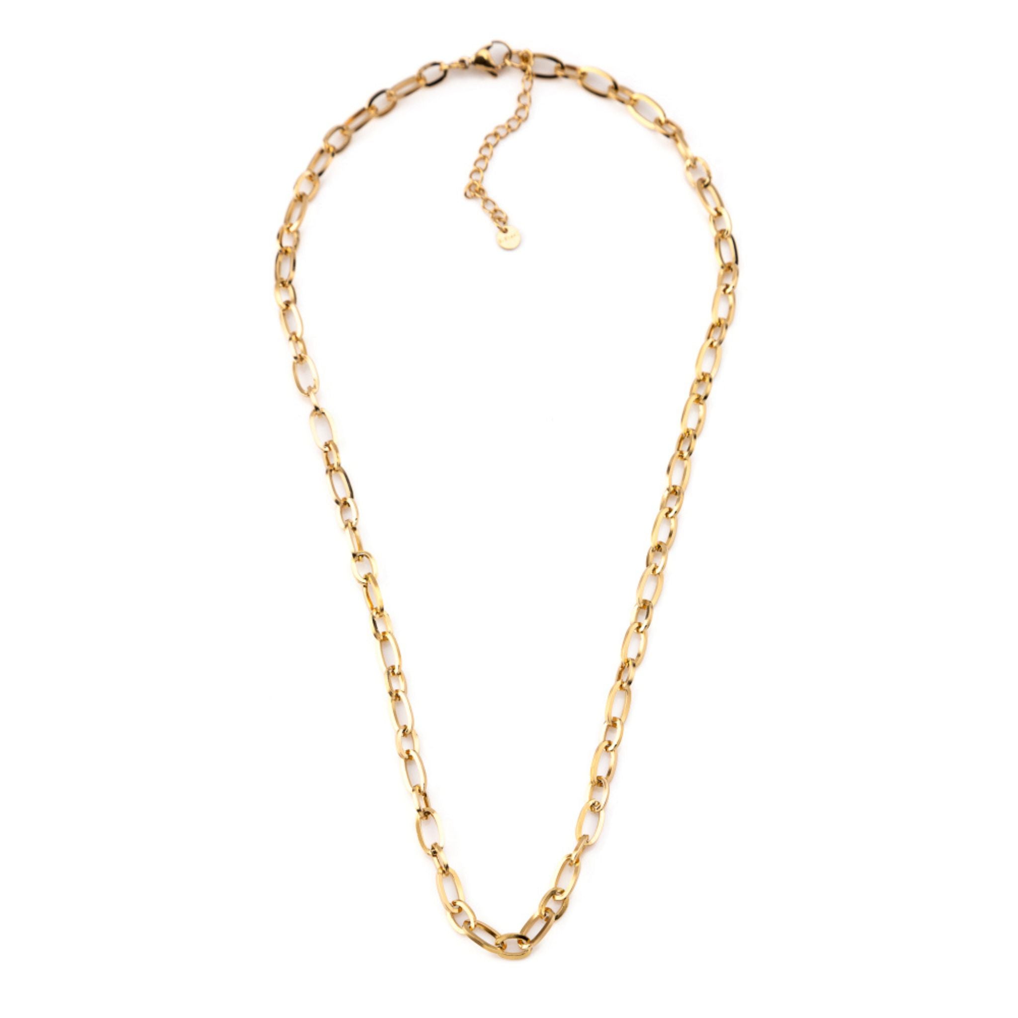 ALBA | Colar Básico com Elos Ovais em Aço Inoxidável