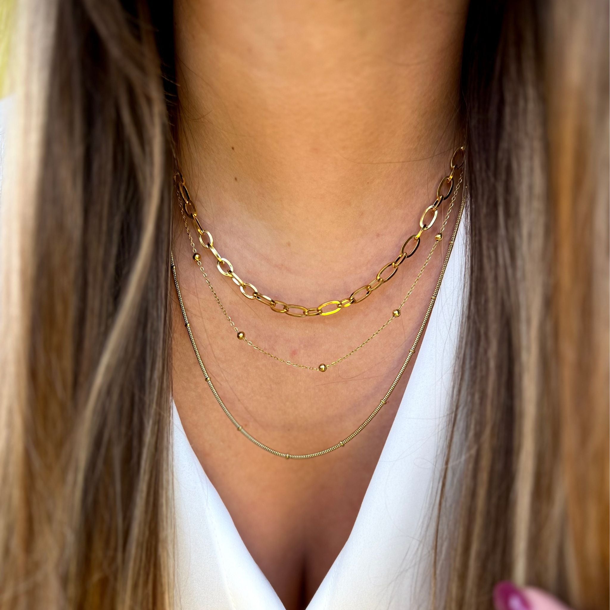 TIE II | Colar Básico com Nós em Aço Inoxidável