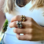 ALICE IV | Anel Maxi com quatro Gomos em Aço Inoxidável