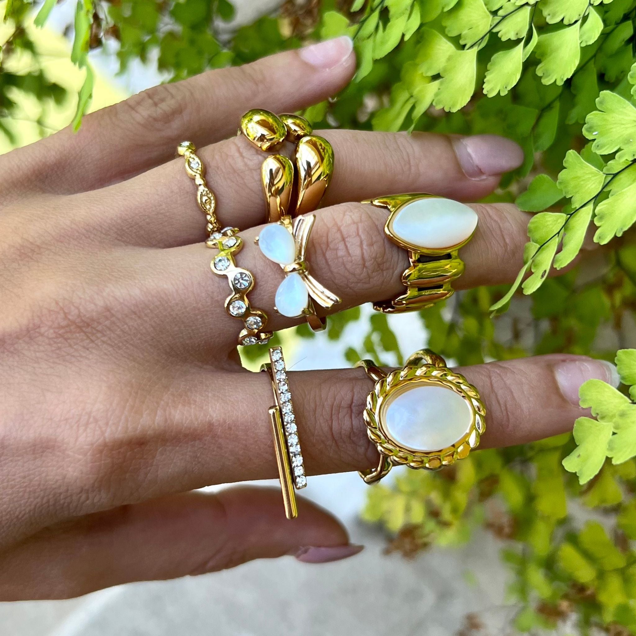 ALICE IV | Anel Maxi com quatro Gomos em Aço Inoxidável