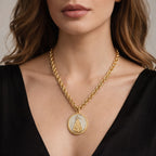 APARECIDA | Colar com Nossa Sra. Aparecida em Aço Inox