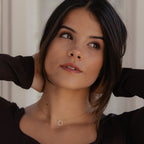 AURA | Colar com Círculo em Zircônias em Aço Inox