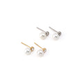 AURORA II | Brincos com Pérola e Brilhante em Aço Inoxidável