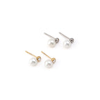 AURORA II | Brincos com Pérola e Brilhante em Aço Inoxidável