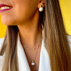 CONJUNTO | Colar + Brincos AURORA III + Colar Laura (Aço Inoxidável)