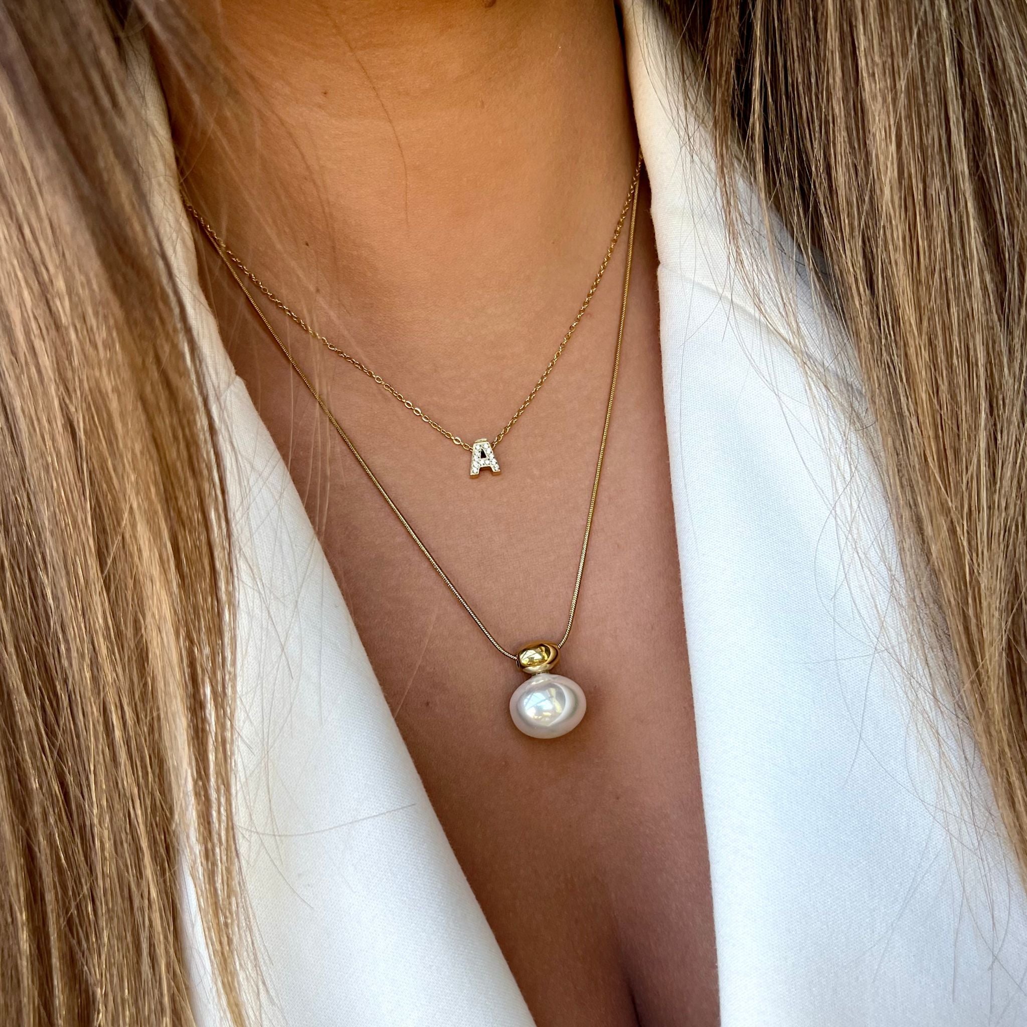 CONJUNTO | Colar Inicial + Colar Aurora III (Aço Inox)