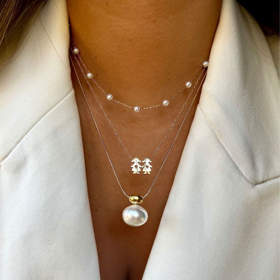 AURORA III | Colar em Aço Inoxidável Dourado e Prateado