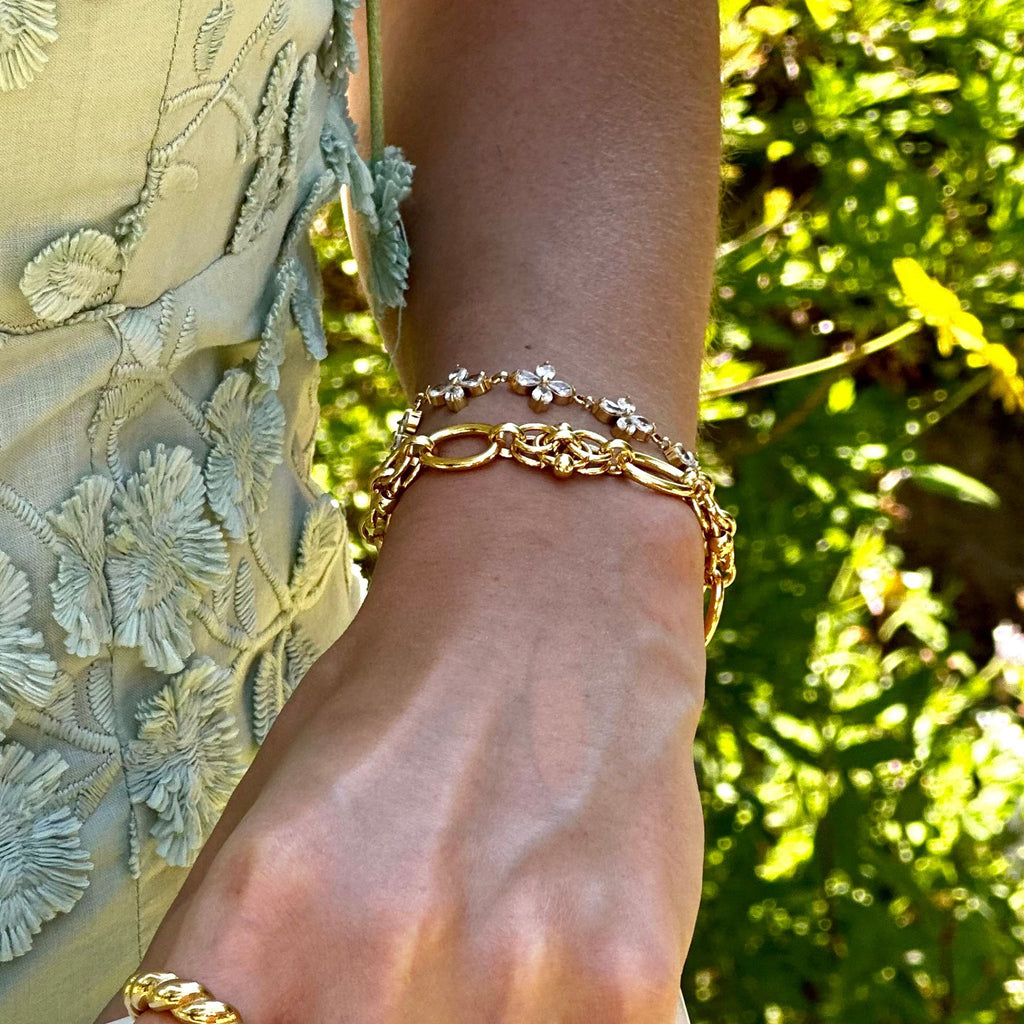 BAMBINI | Pulseira com Detalhes Ovais em Aço Inoxidável