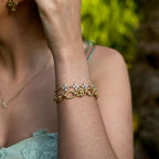 BAMBINI | Pulseira com Detalhes Ovais em Aço Inoxidável