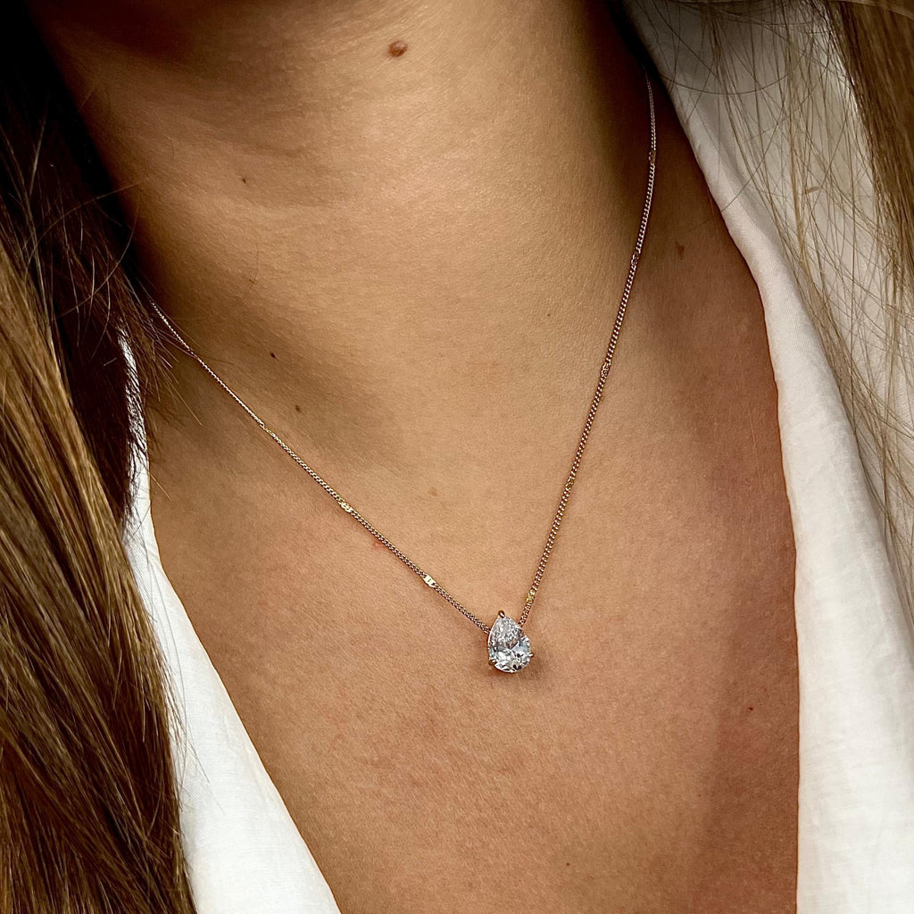BELLA | Stainless Steel Teardrop Light Spot Necklace