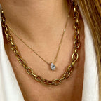 BELLA | Stainless Steel Teardrop Light Spot Necklace