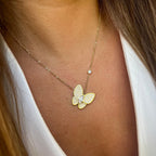 BUTTERFLY | Colar com Borboleta em Zircônias em Aço Inoxidável