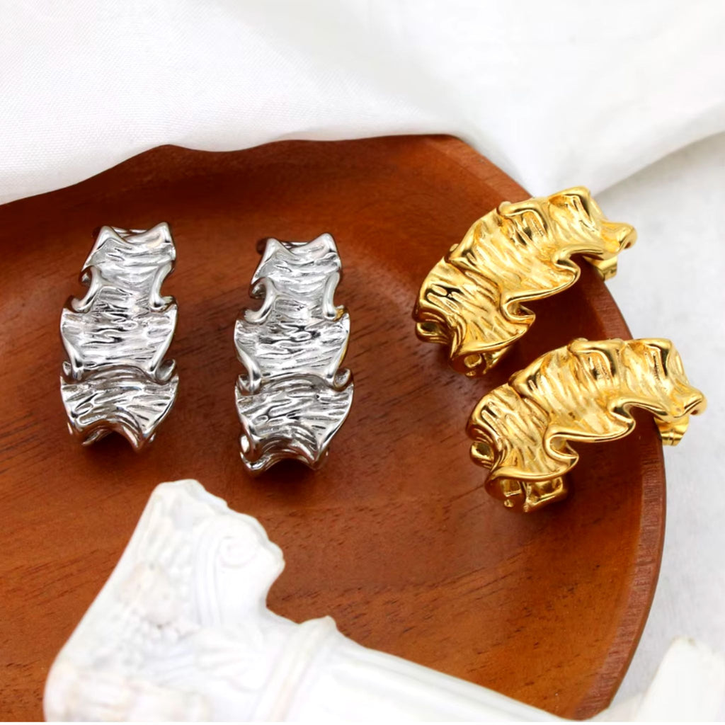 FLAVE | Brincos Médios em Aço Inoxidável