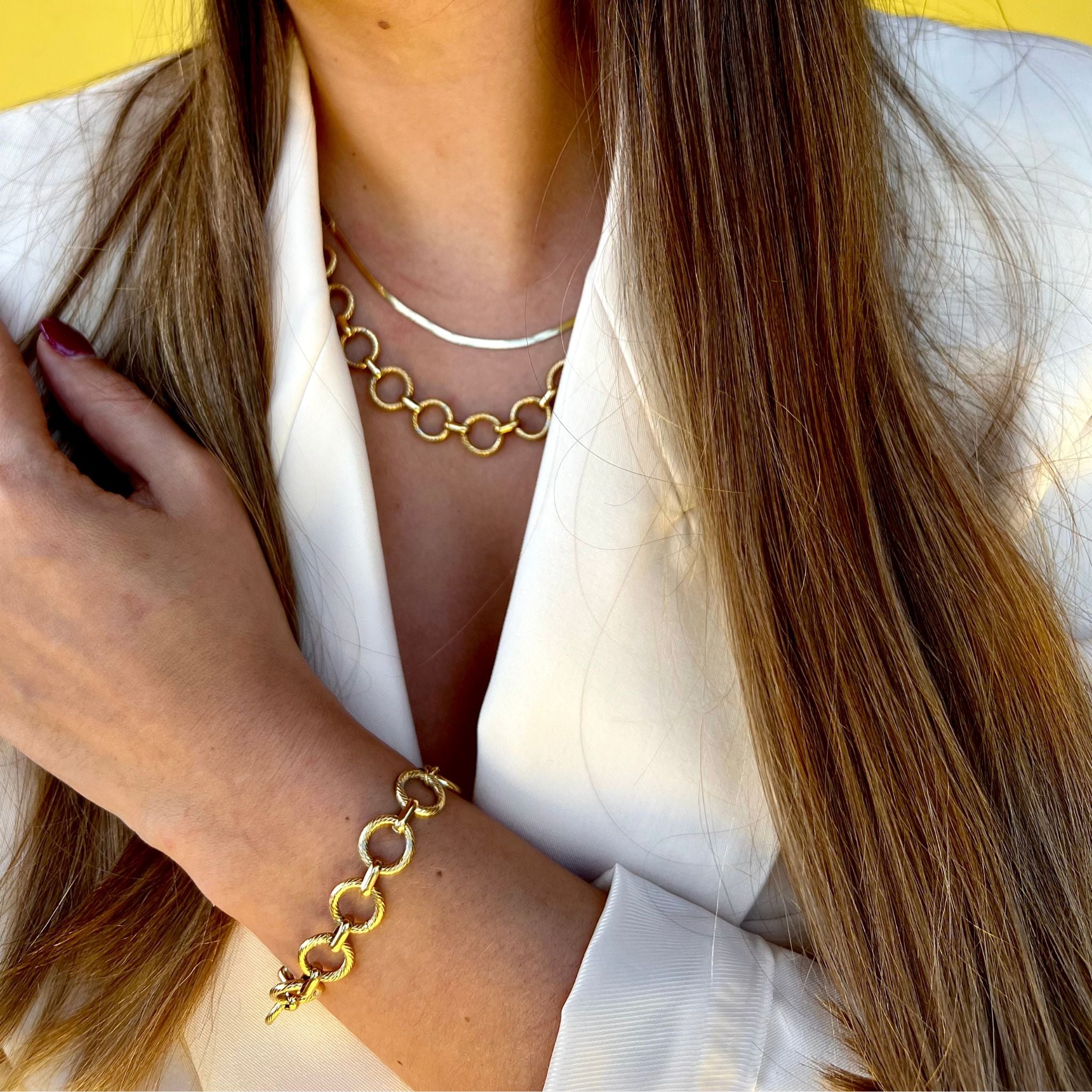 CONJUNTO CLAIRE | Colar + Pulseira CLAIRE (Aço Inoxidável)