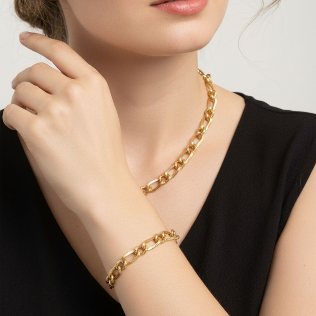 CLAIRE II | Pulseira Básica com Elos Ovais em Aço Inoxidável