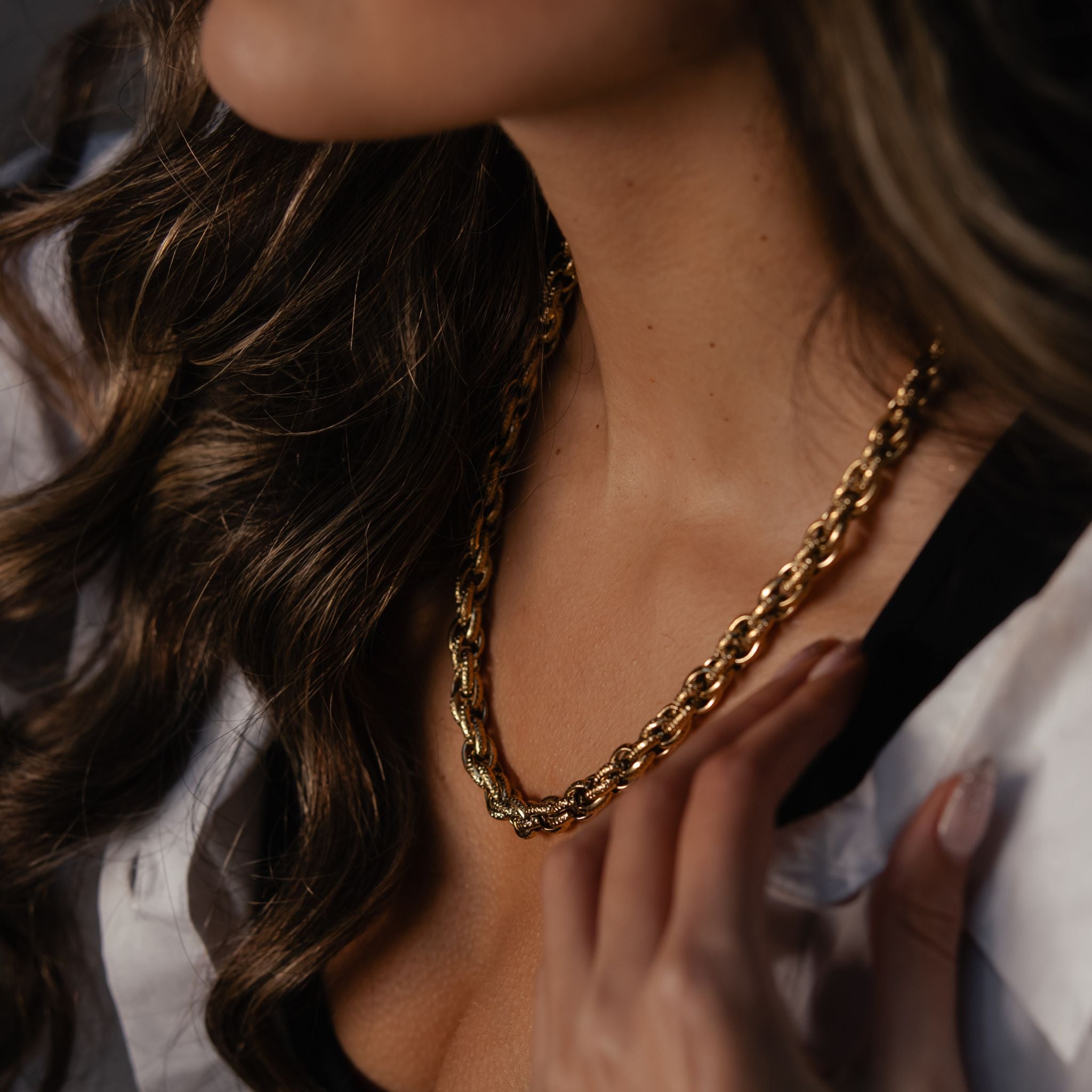 CLAIRE III | Colar Básico com Elos Ovais em Aço Inox