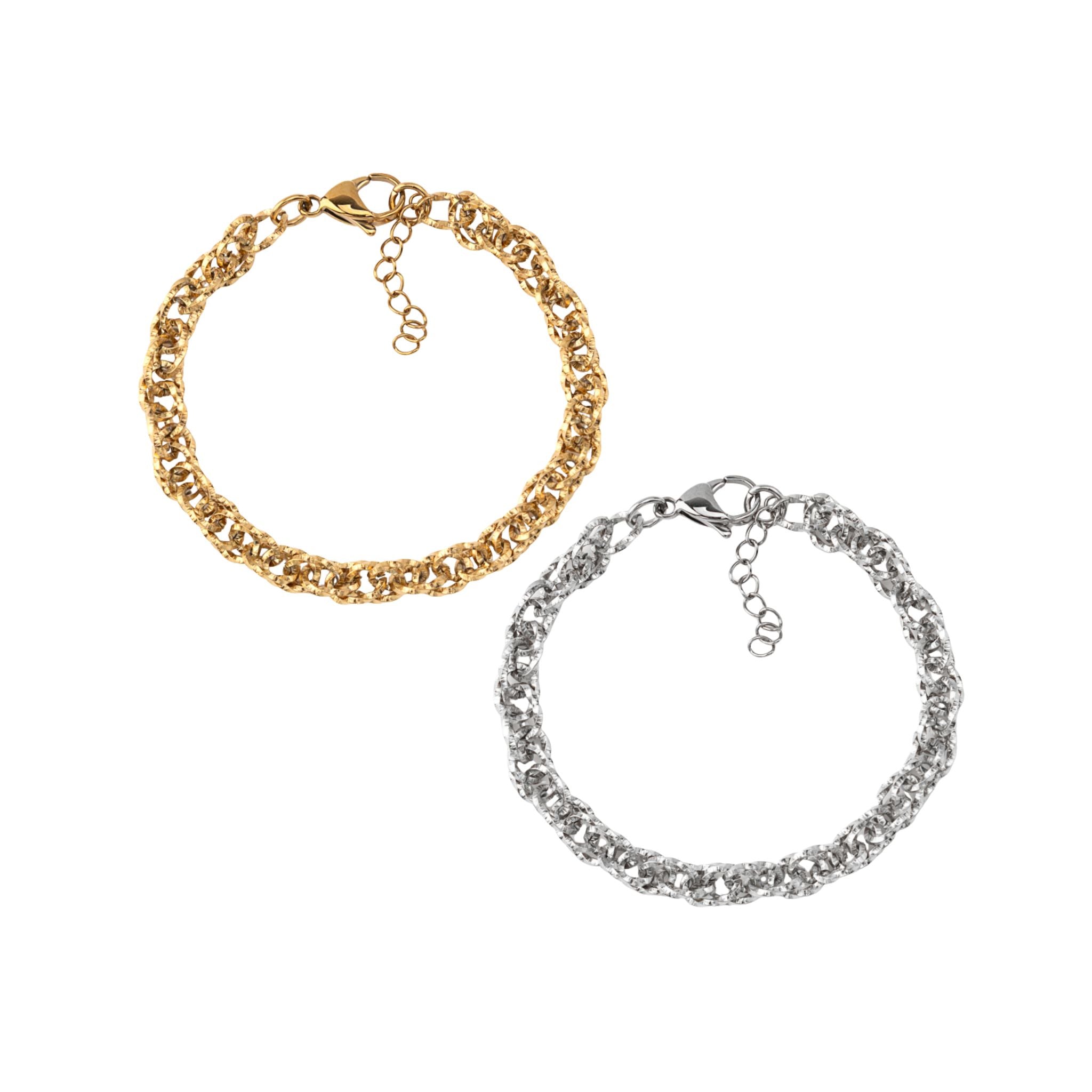 CLOE II | Pulseira em malha entrançada em Aço Inoxidável